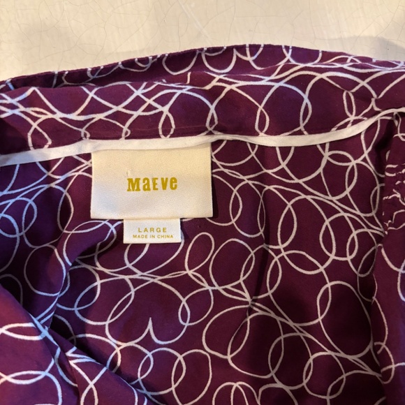 Maeve - Anthropologie - cute plum top. Size L - Picture 3 of 3